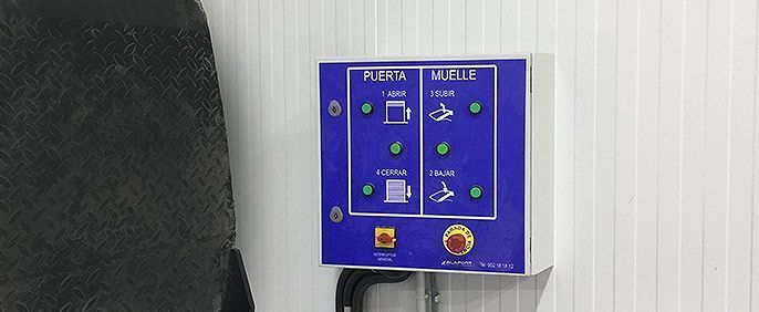 panel de control rampa vertical